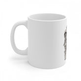 White ceramic Gorilla design coffee mug, 330ml capacity
